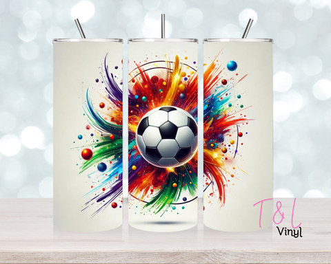 Soccer Splash 20 oz Sublimation wrap (447)