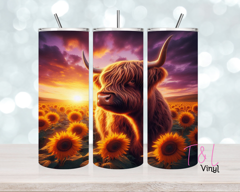 1492 Highland Cow 20oz Sublimation wrap