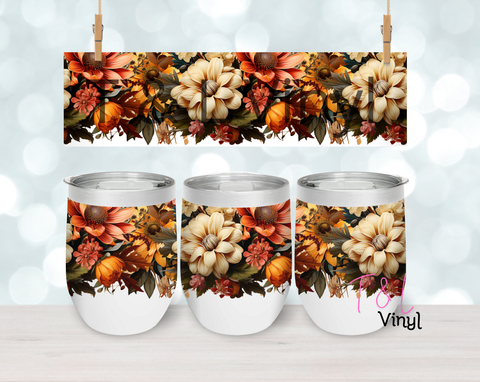32 floral Wine  Sublimation