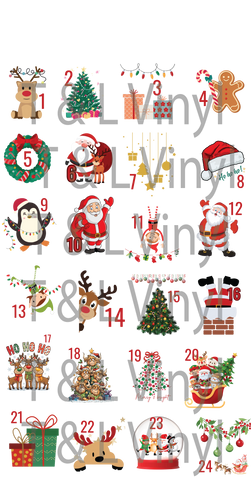 992 DTF Christmas Count Down Pockets print