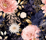 Floral Navy and Peach 20oz Sublimation Wrap (158)