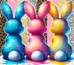 Glitter Easter Bunnies 20 oz vinyl wrap (273)