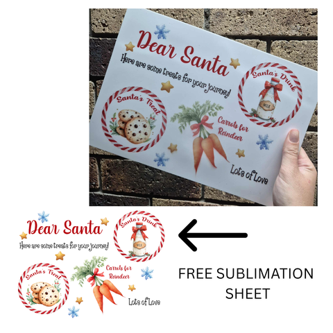 Santa Treat Board - Acrylic (order now and get a FREE Santa Treat Sub print free 916))