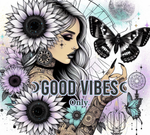 Good vibes water colour 20 oz Sublimation wrap (294)