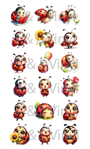 Lady Bug Keyring Sublimation Sheet 295