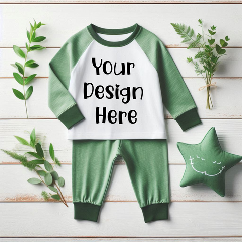 Kids Tracksuit Green Mockup - Digital download