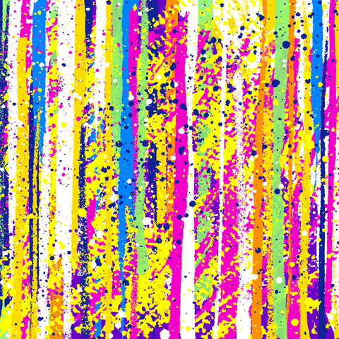 (19) Rainbow Strips 30cm x 30cm