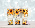 (15) Sunflowers 40oz Tumbler Wrap