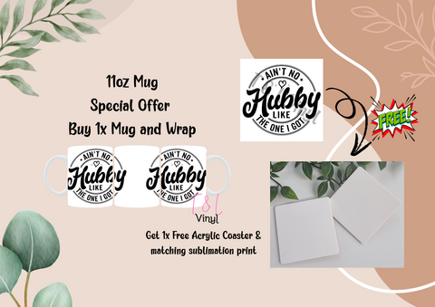 583 Hubby  Wrap and Free Coaster and Print
