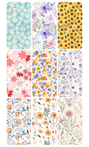 232 Floral Rectangle Bag Tag Sublimation Sheet