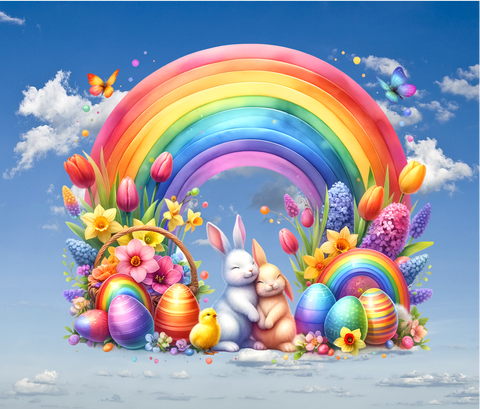 (1) Easter Rainbow 20oz Sublimation Wrap