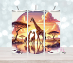 630 Sunset Giraffe  20 oz Sublimation wrap