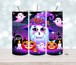 636 Booo Halloween 20 oz Sublimation wrap