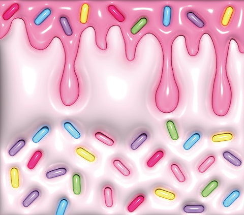 Puffy 3D Pink Sprinkles 20oz Vinyl Wrap (58)