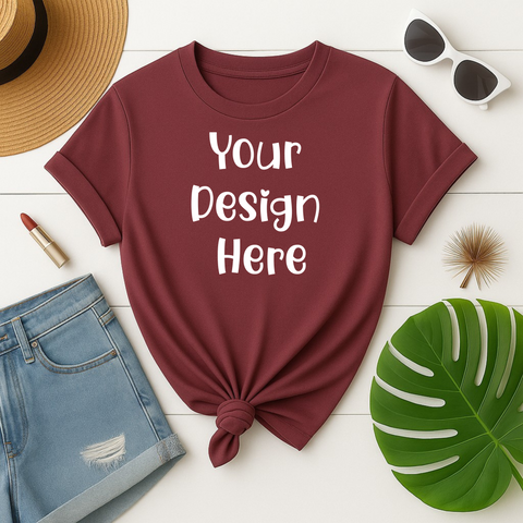 Maroon Shirt Mockup - Digital download