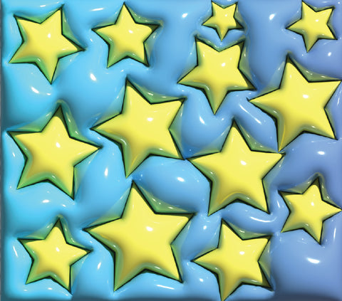 Puffy 3D Stars 20oz Vinyl Wrap (50)