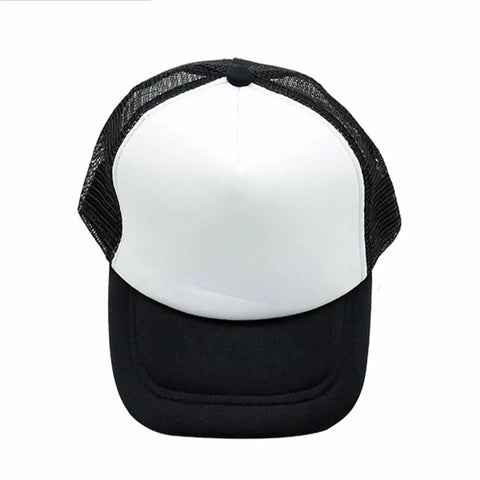 Adult and Small Mesh Trucker Style Cap Sublimation Blank Black