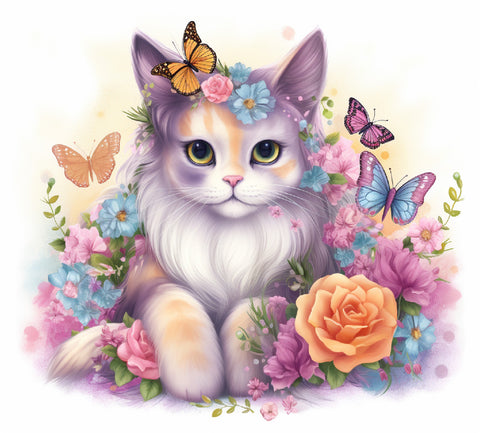 Cat and Butterfly 20oz Vinyl Wrap (89)