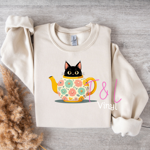 722 DTF Cat in pot prints