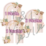 1130 Boho Milestone Sublimation (Perfect for our acrylic Milestone disc 12cm)