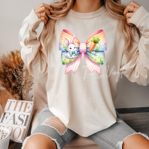 498 Adult Easter Bow Shirt Sublimation Print x 2 prints