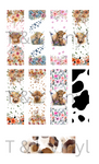 466 Sublimation Pen Sheet Highland Cow prints