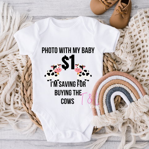 919 DTF Buying Cows  - Baby Print