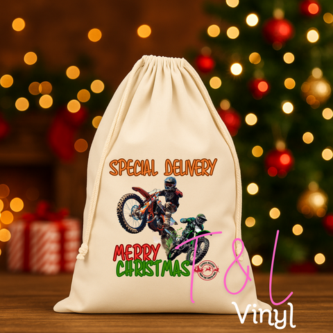 946 Motorbike - Santa Sack Print