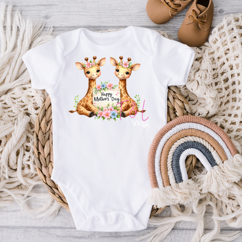 467 DTF Giraffe Mothers Day Baby print