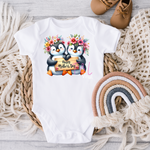 465 DTF Penguins Mothers Day Baby print