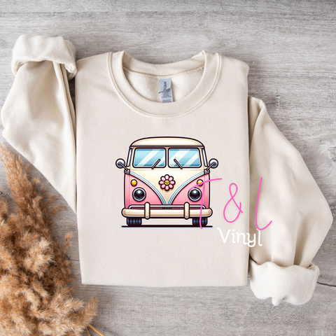 654 DTF Pink Van  prints