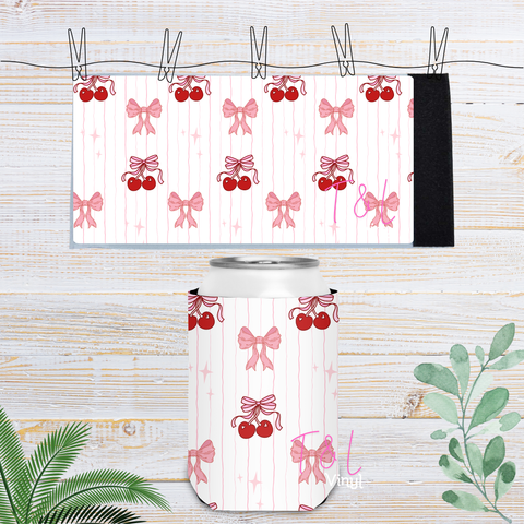 22 - Cherry and Bows  Velcro Sublimation