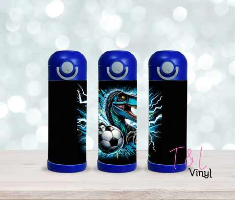 22 Dino and Soccer 12oz Sublimation Tumbler Print