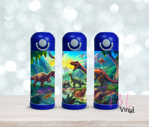 9 Kids Dino 12oz Sublimation Tumbler Print