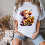 432  Highland Cow Shirt Sublimation Print