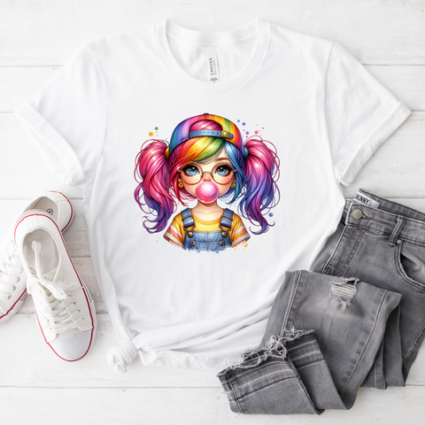 441 Rainbow Girl 1 Kids Shirt Sublimation Print