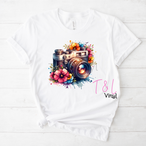 459 Camera  Shirt Sublimation Print