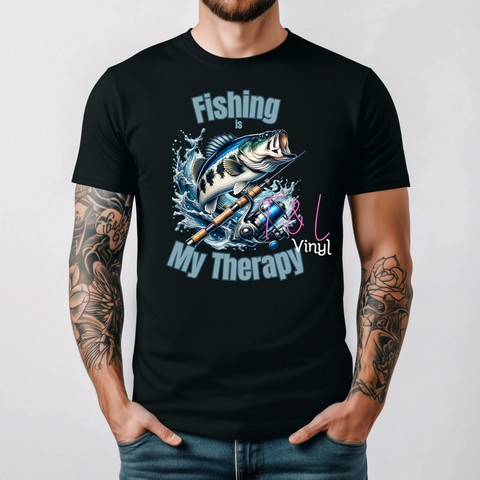 59 DTF Fishing is my therapy Adult print