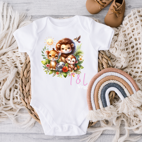 81 DTF Jungle Friends Baby print