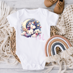 84 DTF Sleeping unicorn Baby print