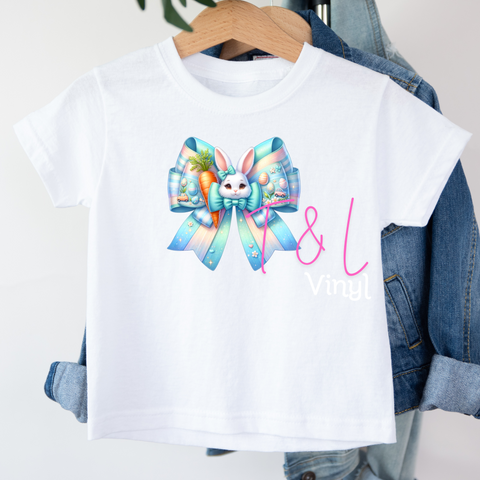 165 DTF Easter Blue bow child print