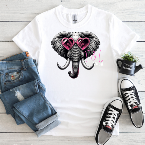 266 DTF Funky Elephant print