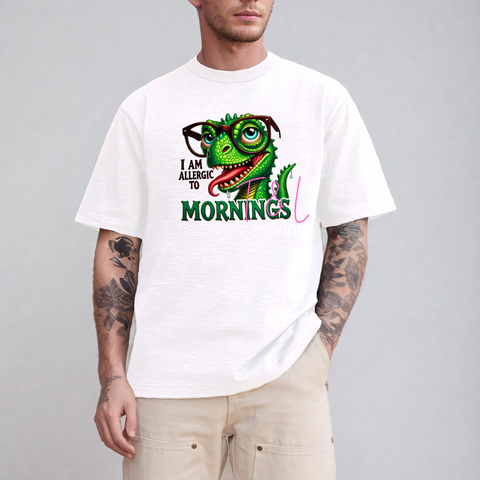 276 DTF I am allergic to mornings print