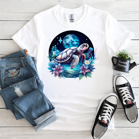 317 DTF Tropical Turtle 3  Adult print