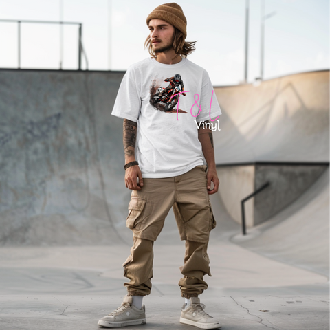 331 DTF Red Motor Bike Adult print