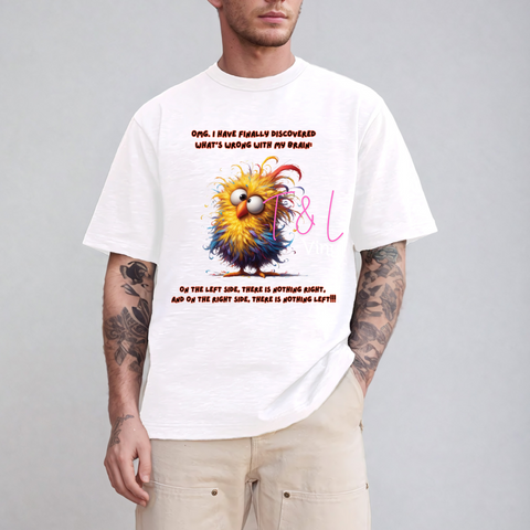 368 DTF Funny Brain  Adult Print