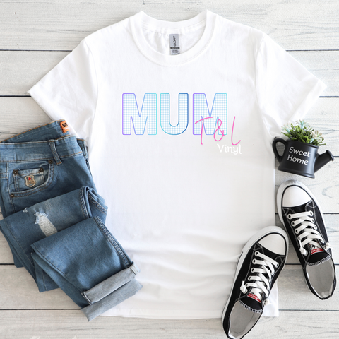 387 DTF Light blue mum Adult Print