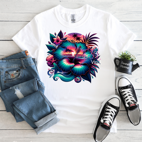 433 DTF Sunset Flower 1  print