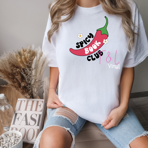 498 DTF Spicy Book Club Shirt, pillow or bag print