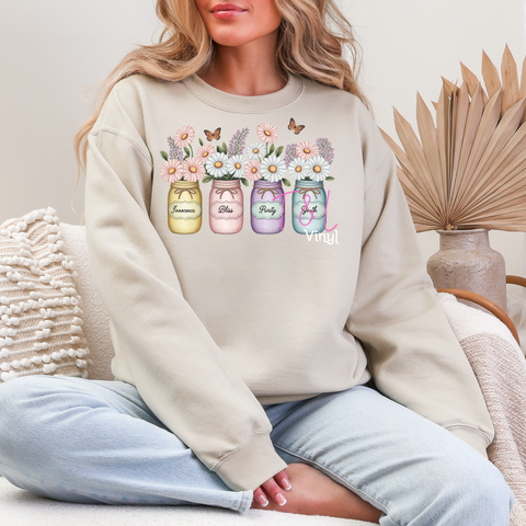 511 DTF April Daisy and Sweet pea print
